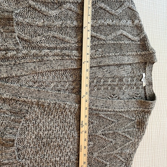 Madewell Cableknit Cardigan Sweater Womens Sz Large Open Marled Slouchy Alpaca - Picture 5 of 8